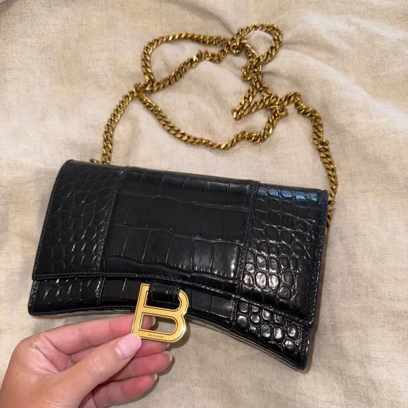 Black Balenciaga Crossbody Hourglass Bag - Picture 2 of 7